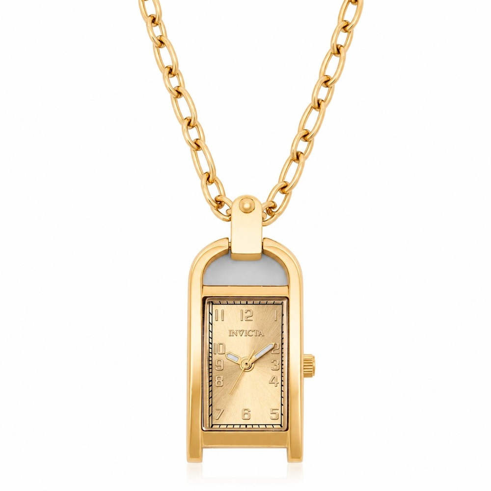 NEW Invicta Mini Angel Women's Necklace Watch 17.5 mm, Gold (49935) Approx 24" - Picture 2 of 8